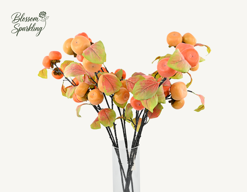 Frosted Artificial Persimmon